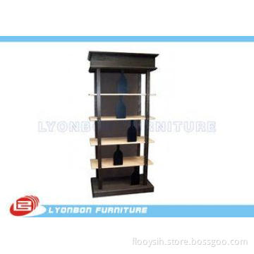 Fashionable Black Solid Wooden Display Racks SGS For Wine P